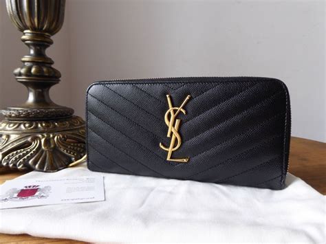 black zip around wallet ysl|YSL envelope wallet.